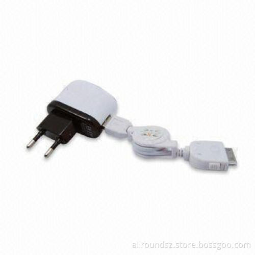 USB Travel Charger with LED Power Indicator, Used for iPhone, Nokia, Motorola, and Sony Ericsson